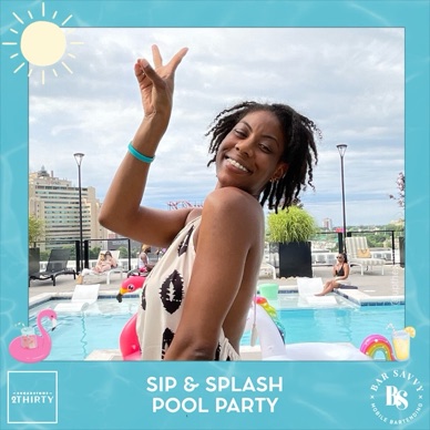 Pool party photo booth photo