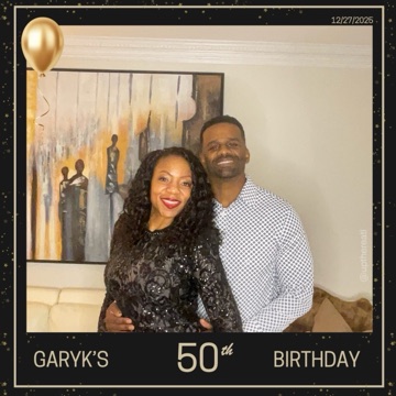 50th birthday photo booth photo, Atlanta