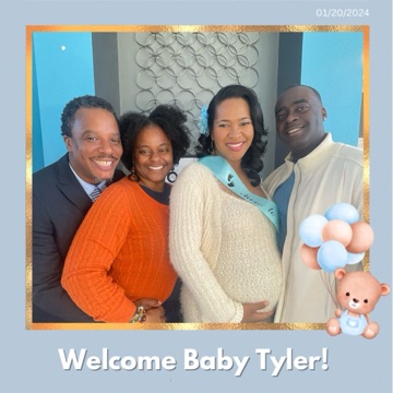 Baby shower photo booth photo, Atlanta