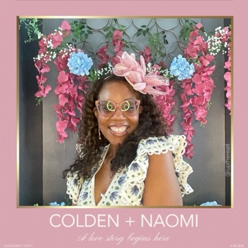 Engagement party photo booth photo, Atlanta