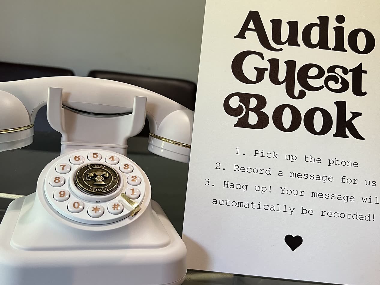 Retro audio guest book phone