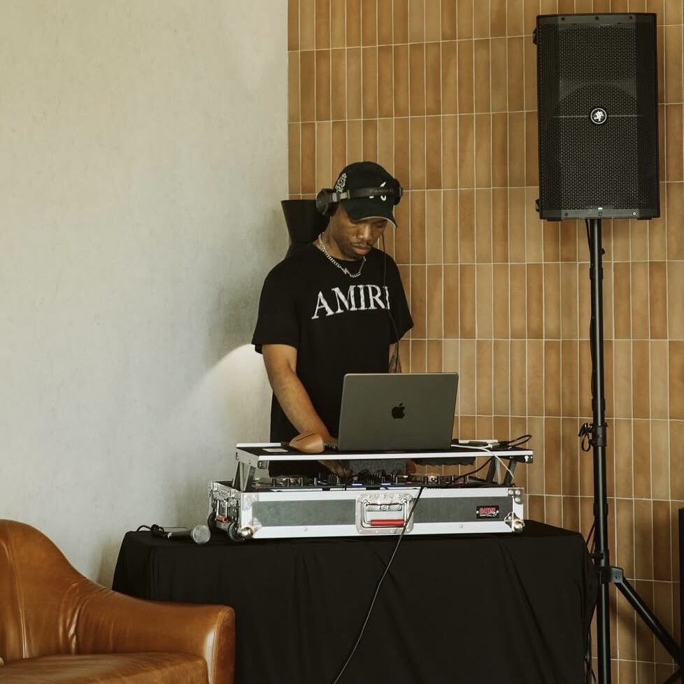 DJ Triza at the decks