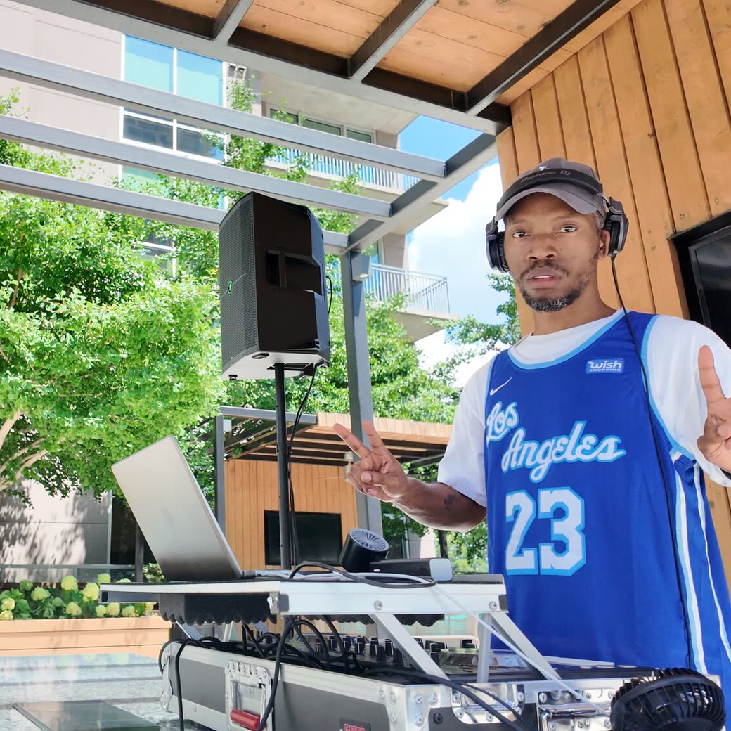 DJ Triza behind the decks